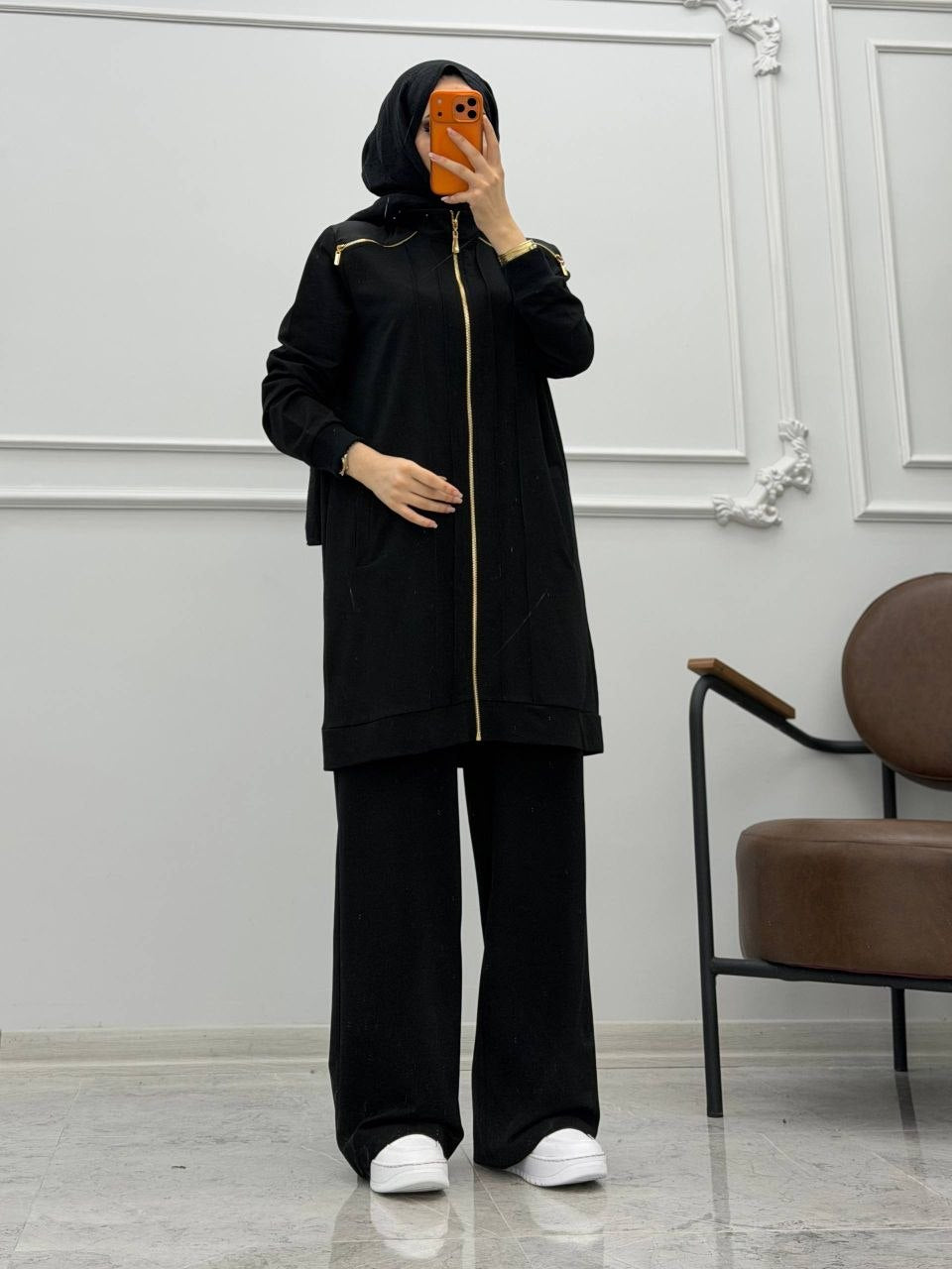 Luxury Essential Zip-Up Modest Set - Big Sizes