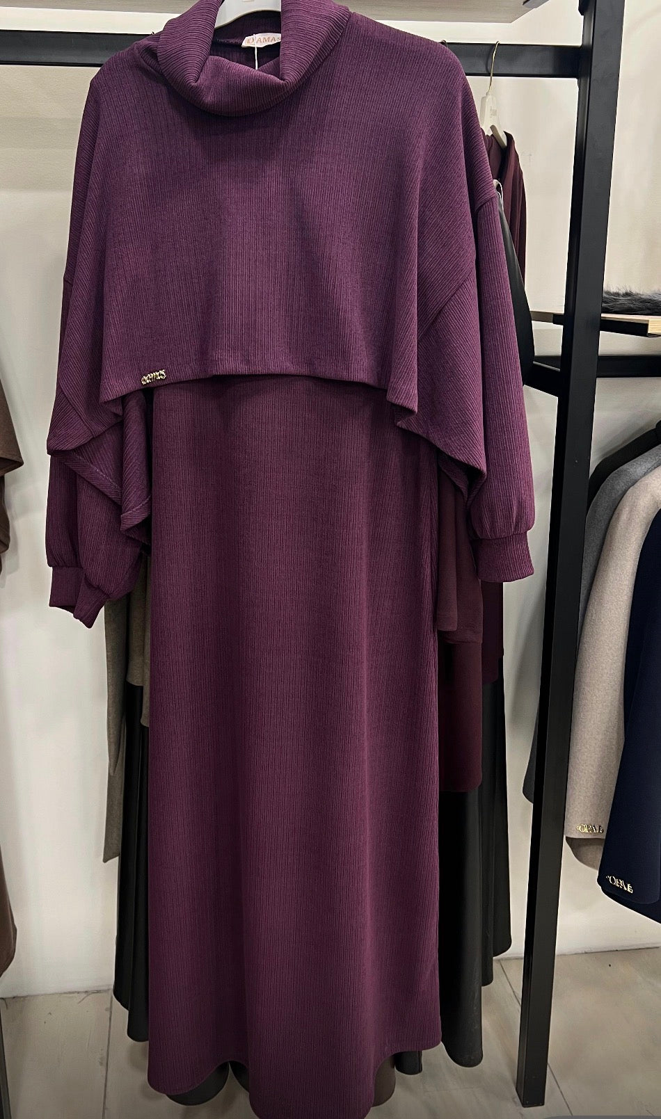 Plum Corduroy Cozy Dress (2pcs)
