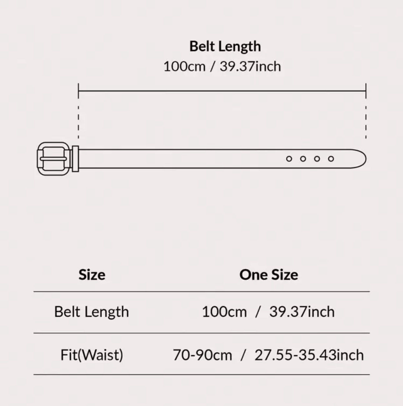 Classic Black Leather Belt with Silver Colour Buckle