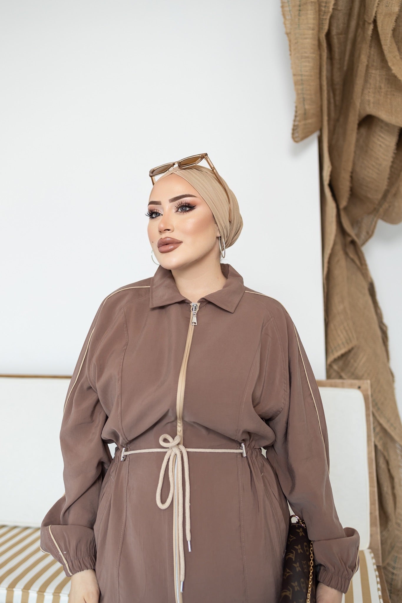 Luxury Waist Tie Tencel Modest Set