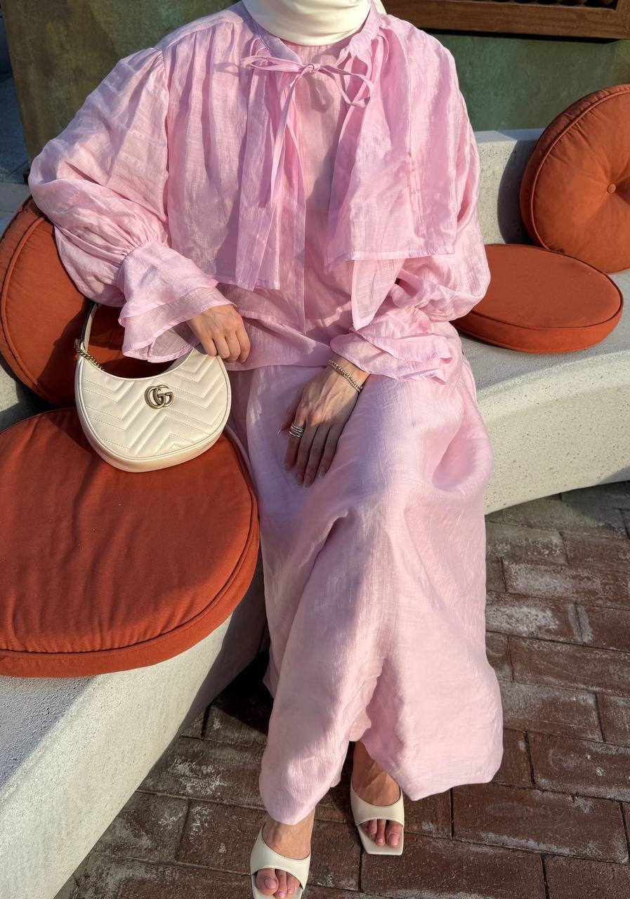 Breeze Dress - فستان النسيم (قطعتين فستان مبطن + جكيت مبطن) (٣الوان)