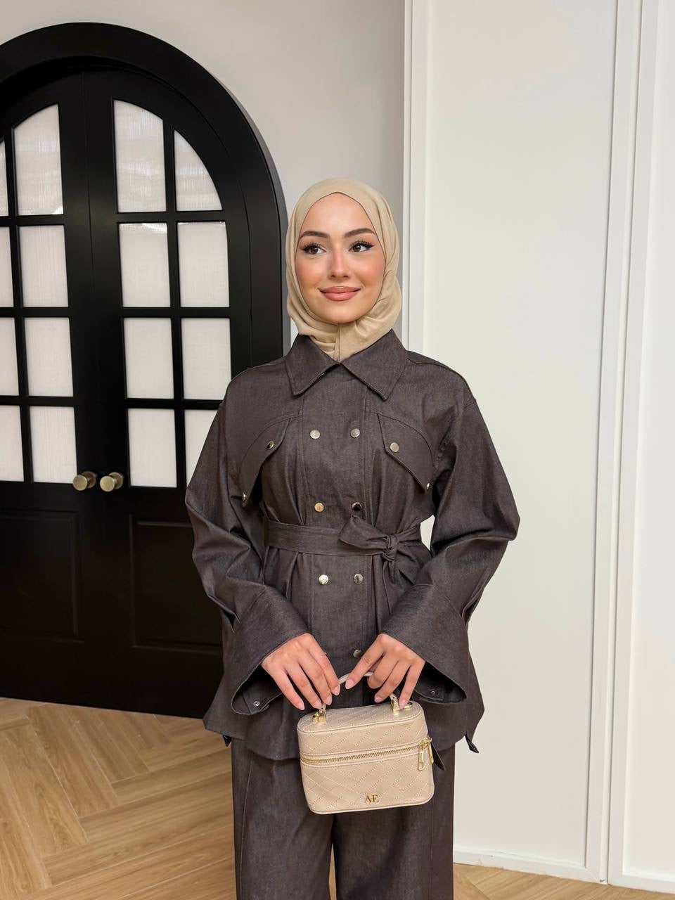 The Verona Belted Denim Set