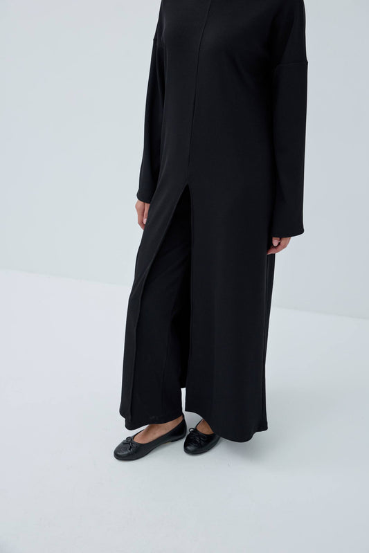 Suede Modest Two-Piece Set