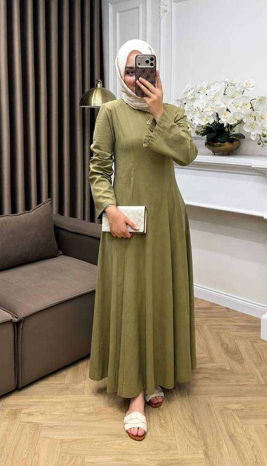 OliveGreen Kitten Summer Modest Set