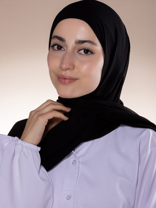 Black chiffon hijab