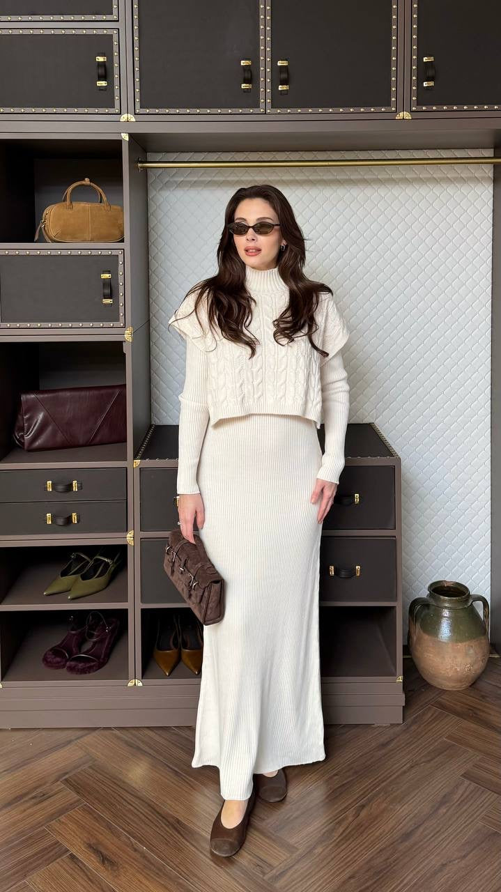 Elegant Wool Dress Set