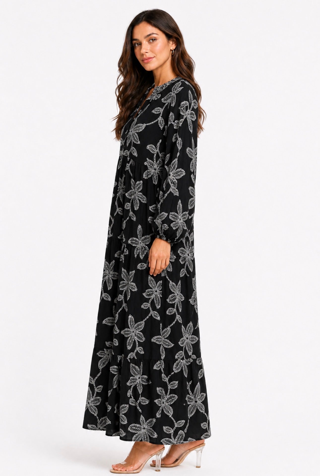 Black flower dress