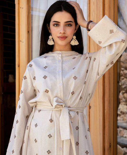 Minimal Embroidered Maxi Dress (4 Colours)