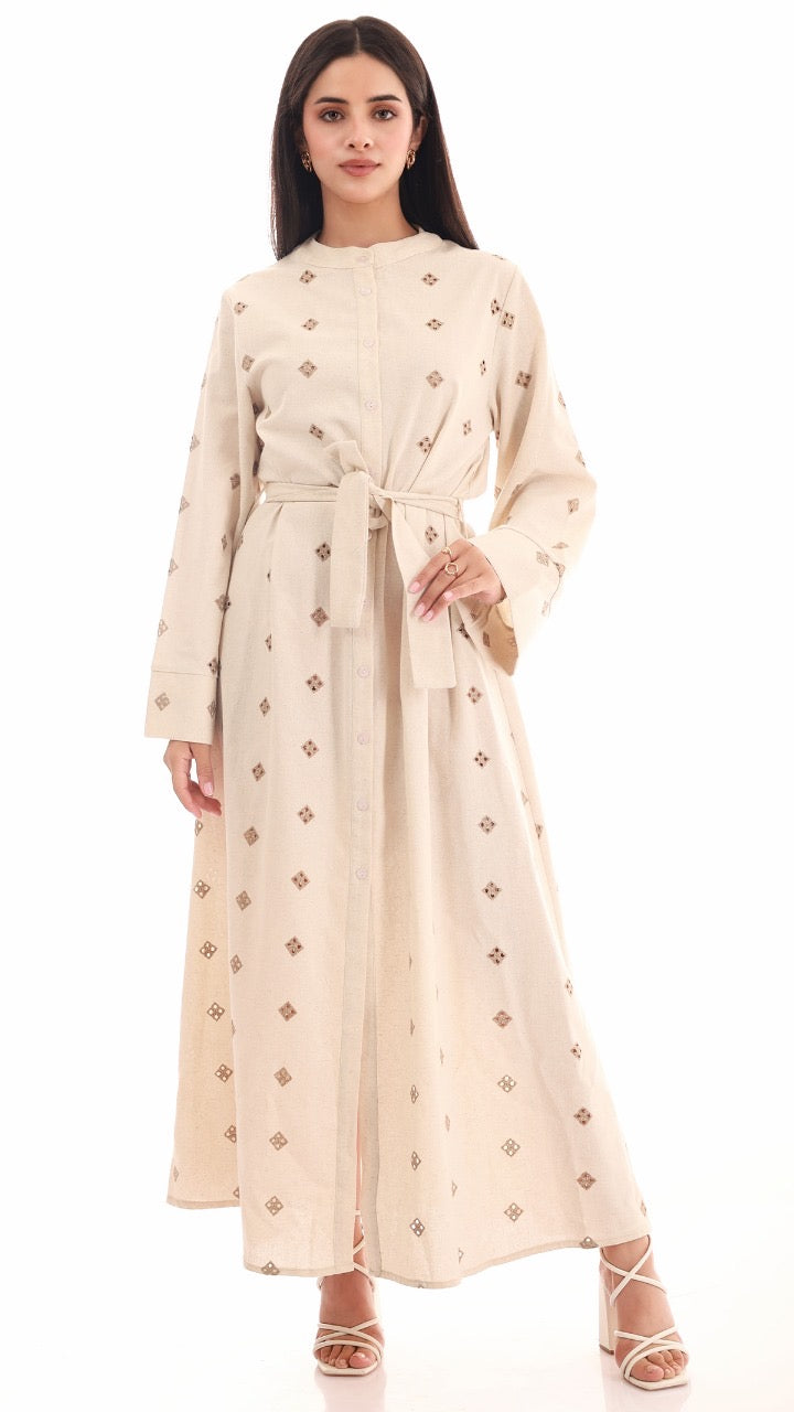 Minimal Embroidered Maxi Dress (4 Colours)