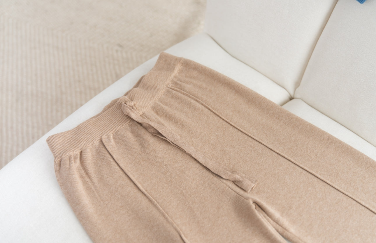 Chic Wide-Leg Knit Pants (FB) بنطلون كروشيه  واسع أنيق