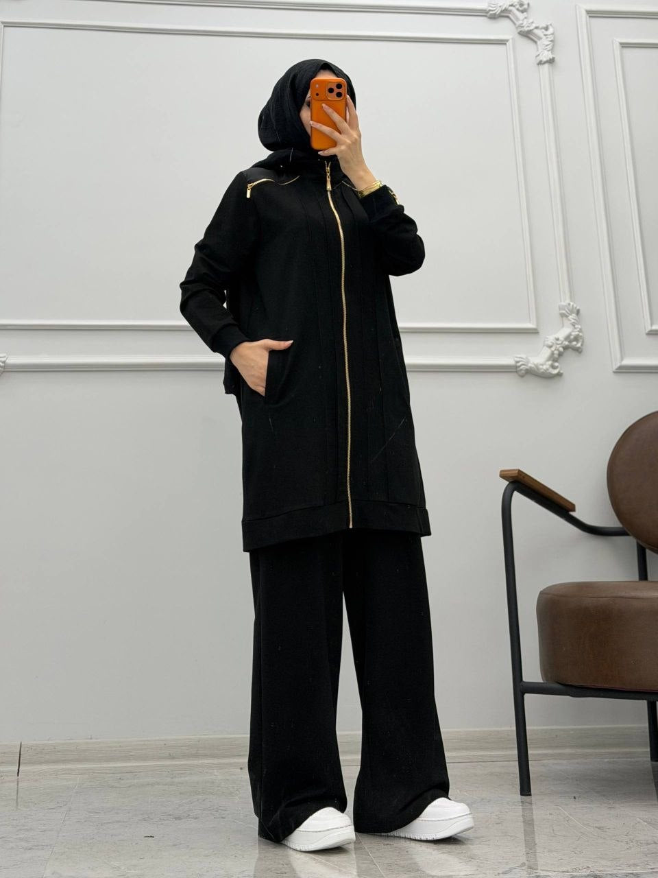 Luxury Essential Zip-Up Modest Set