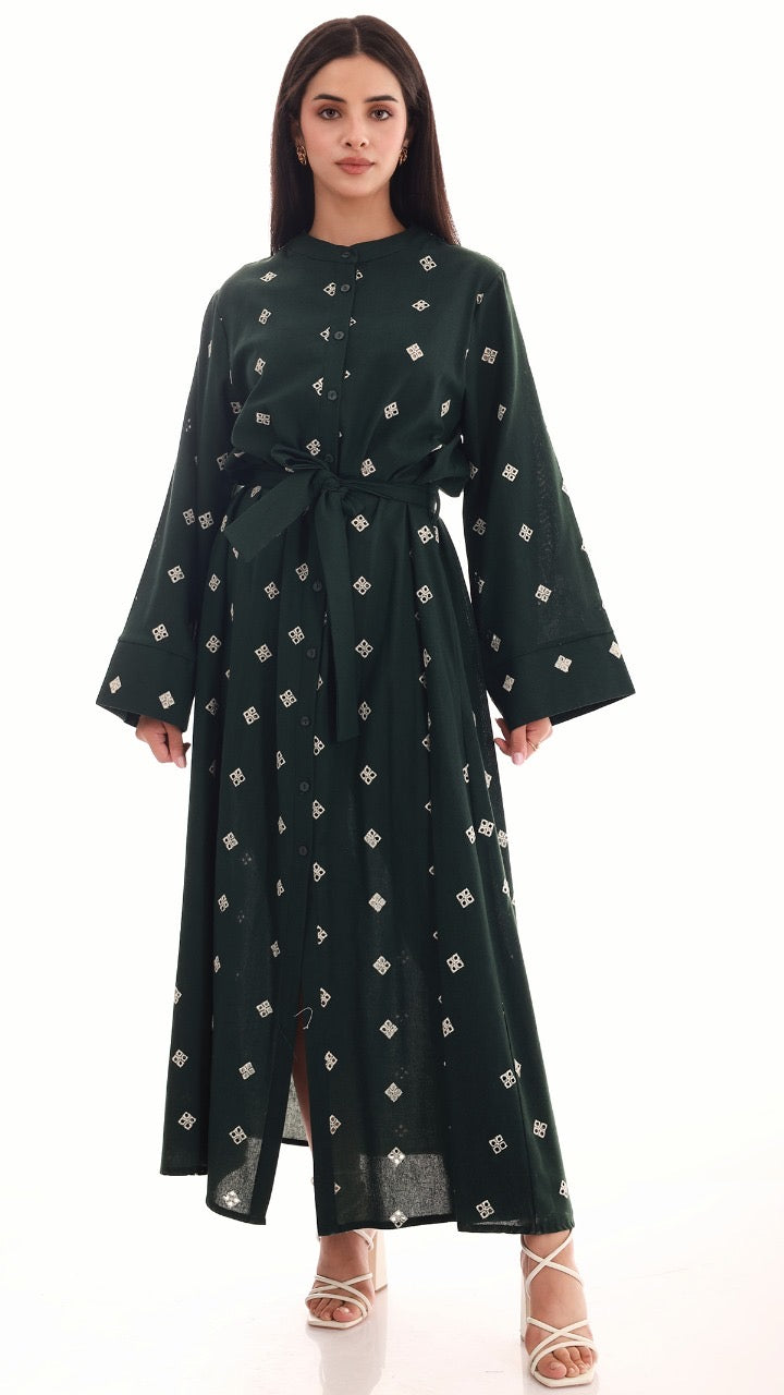 Minimal Embroidered Maxi Dress (4 Colours)