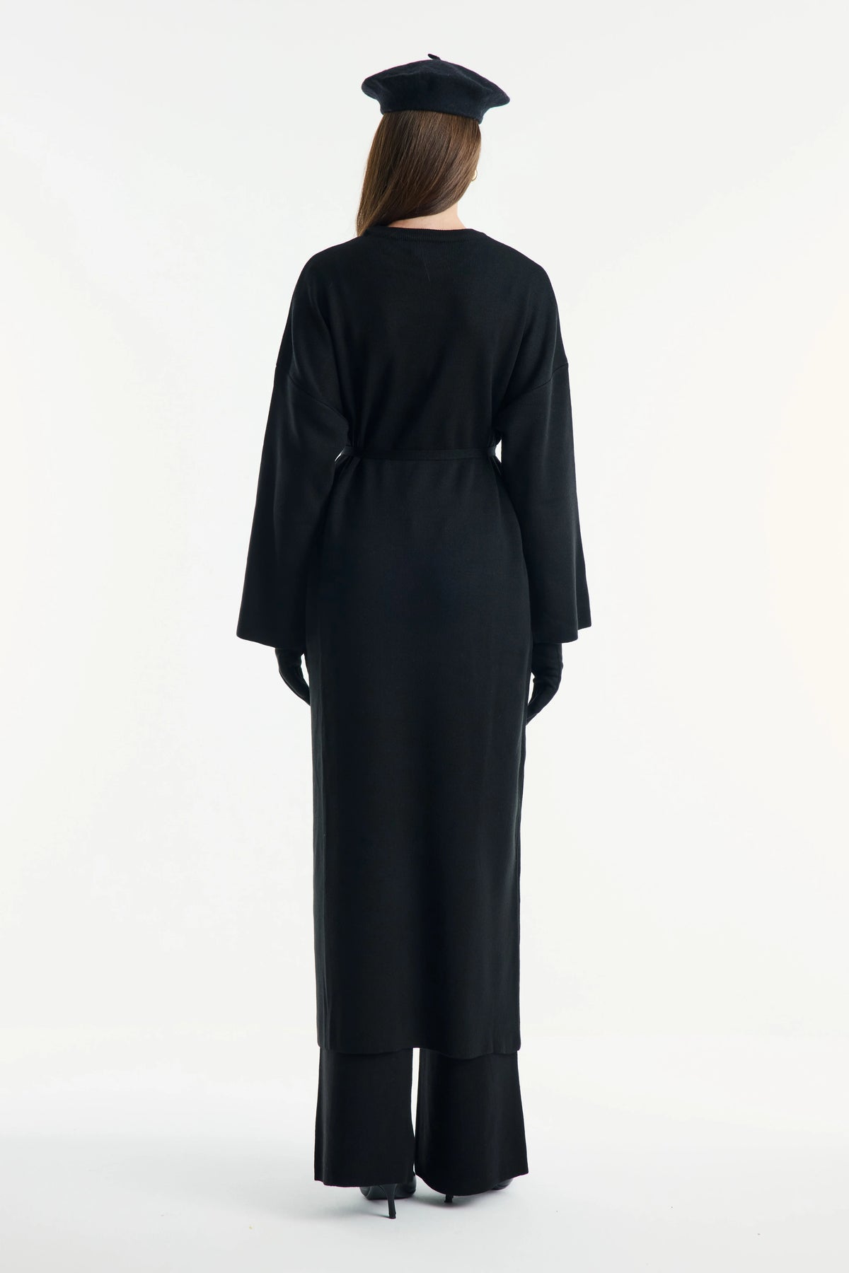 Elegant Belted Knit Two-Piece Set