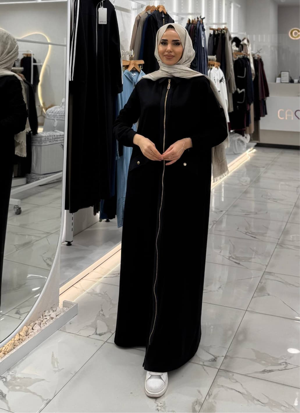 Zip-Up Cotton High-Quality Dress - Ramadan Vibes