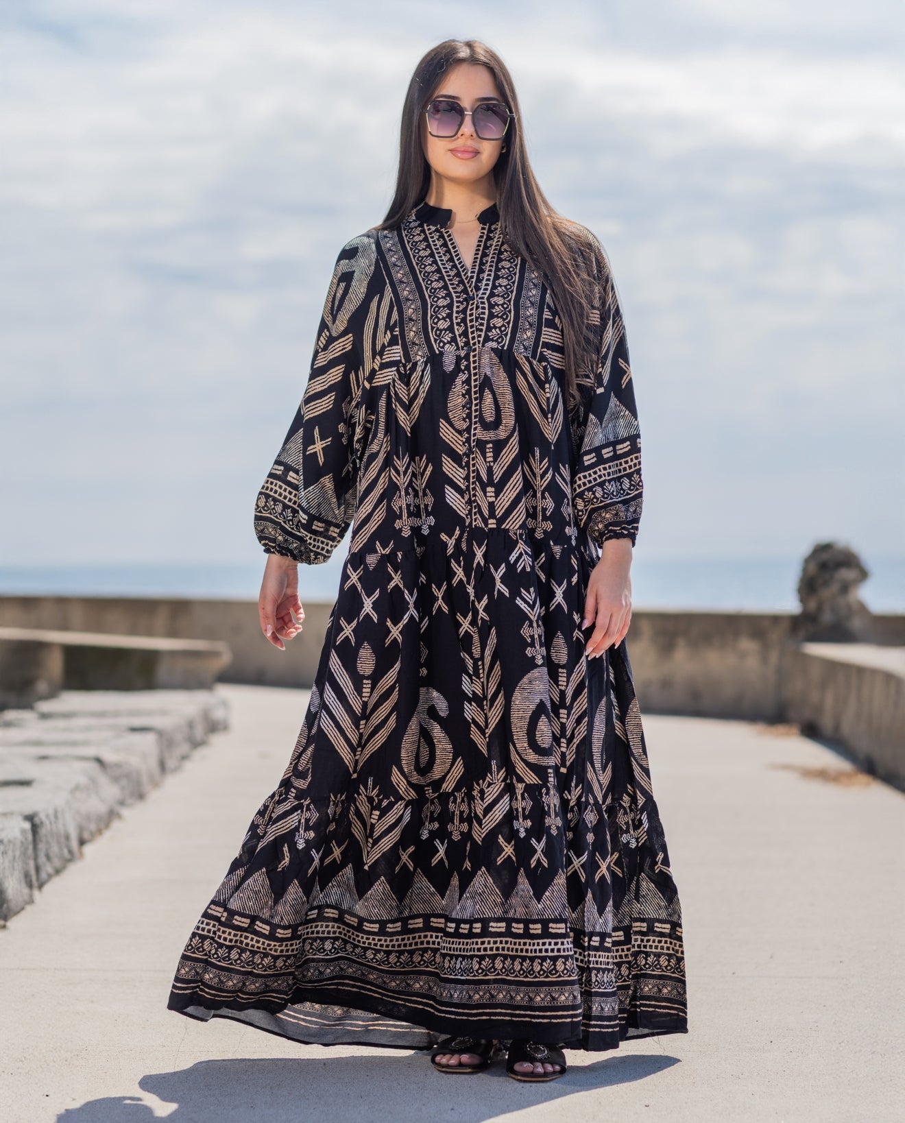 Moonlit Pattern Dress
