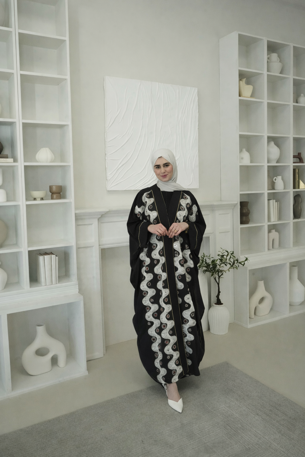 The Imperial Embroidered Elegance Eid Abaya