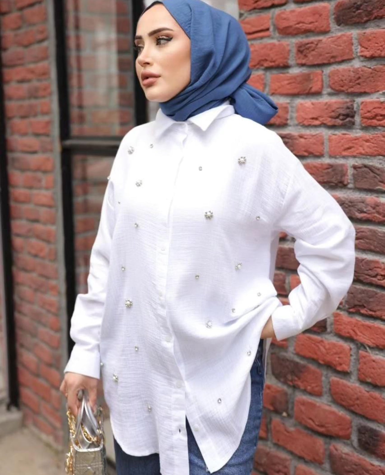 Embellished Linen Shirt