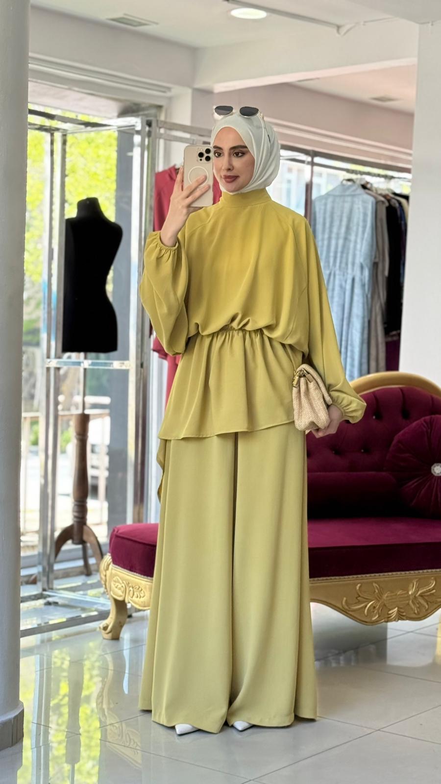 Serena Bow Elegant Bagi Pants Set