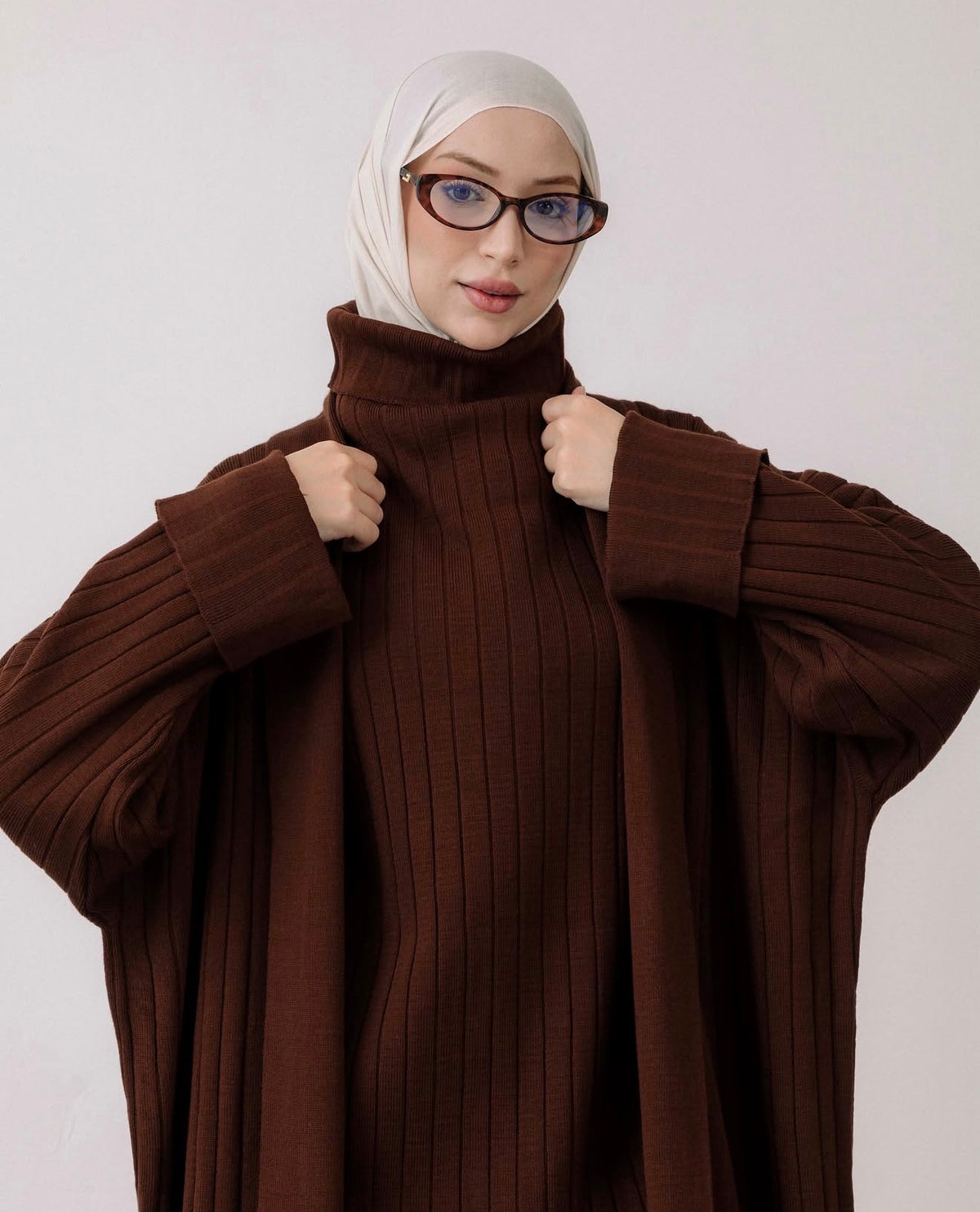 Elegant Ribbed Knit 3-Piece Set