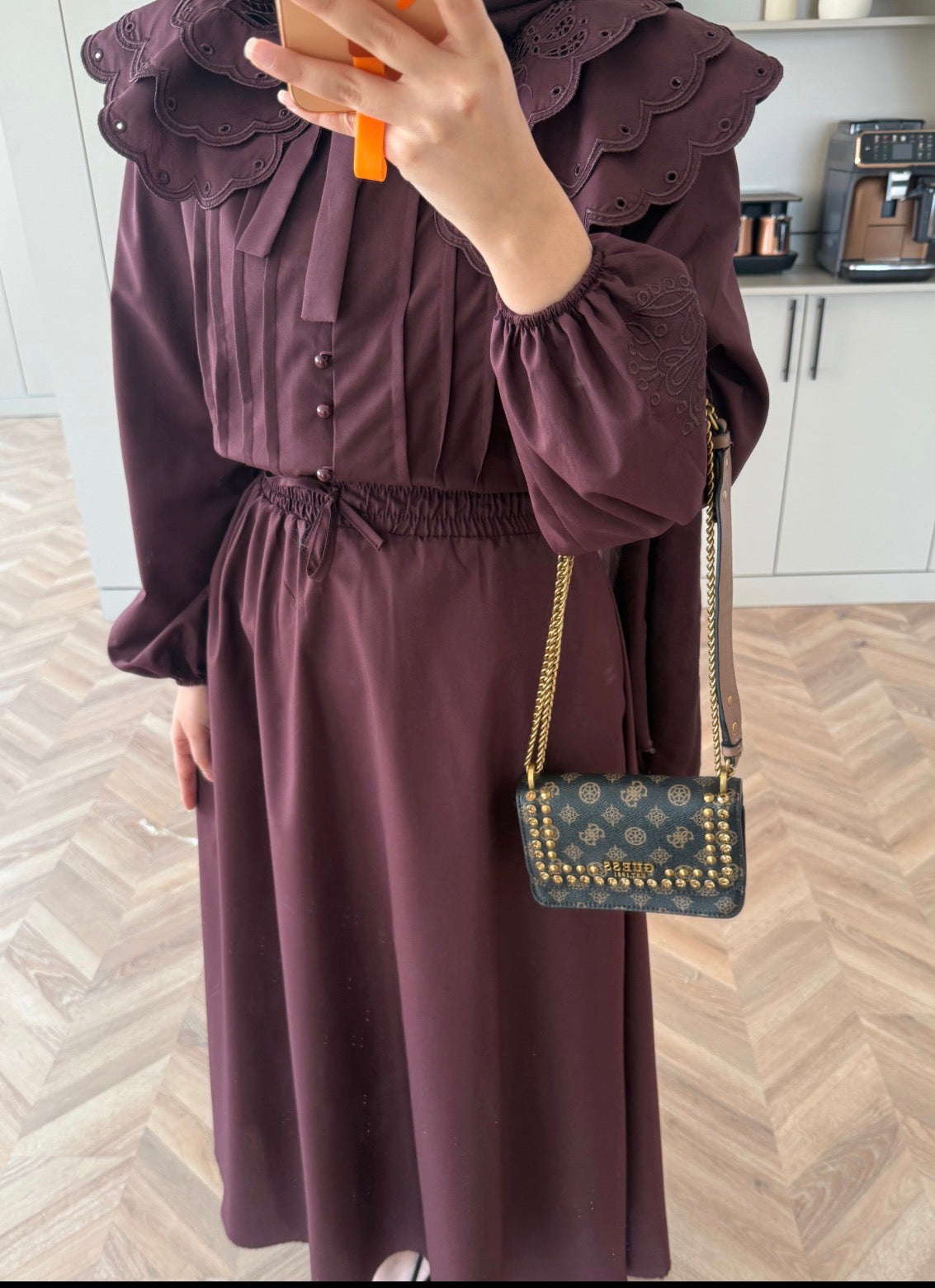 Elegant Ruffle Blouse Skirt Set