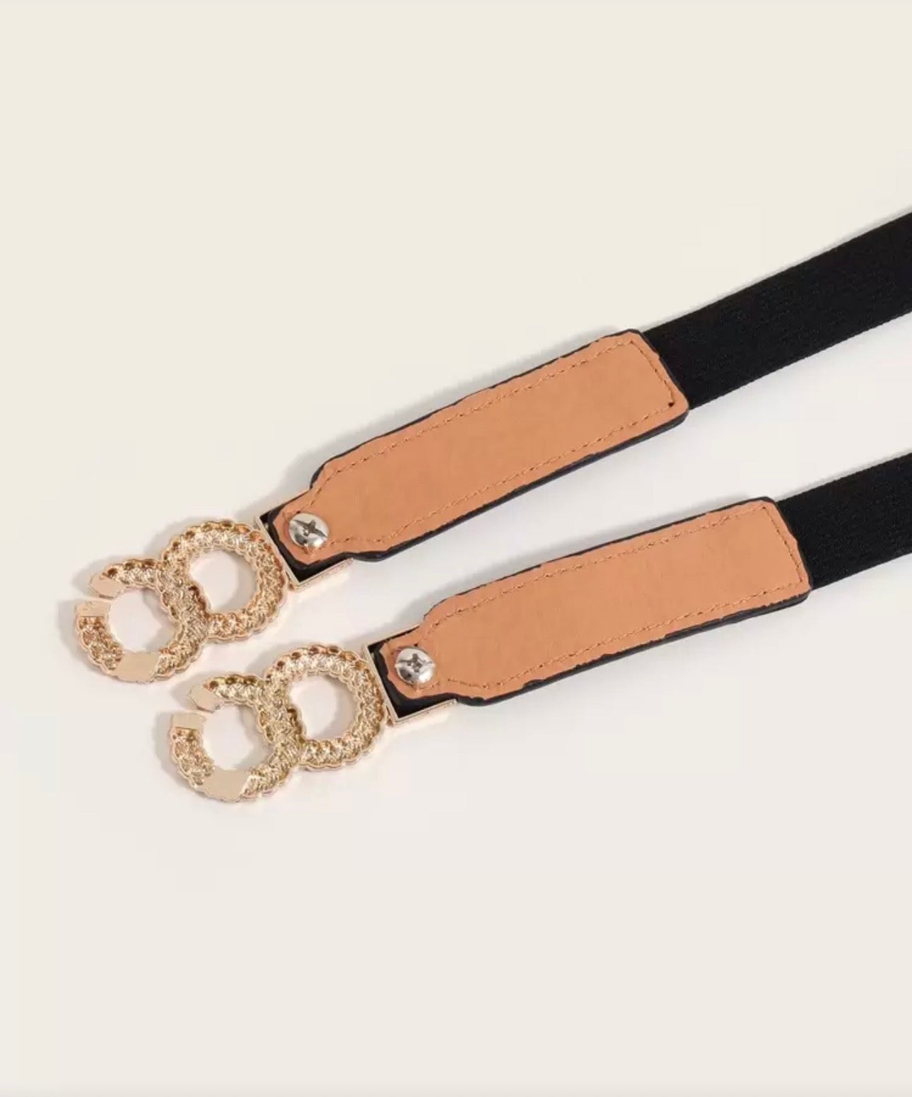 Black Belt with Golden Accented Centerpiece