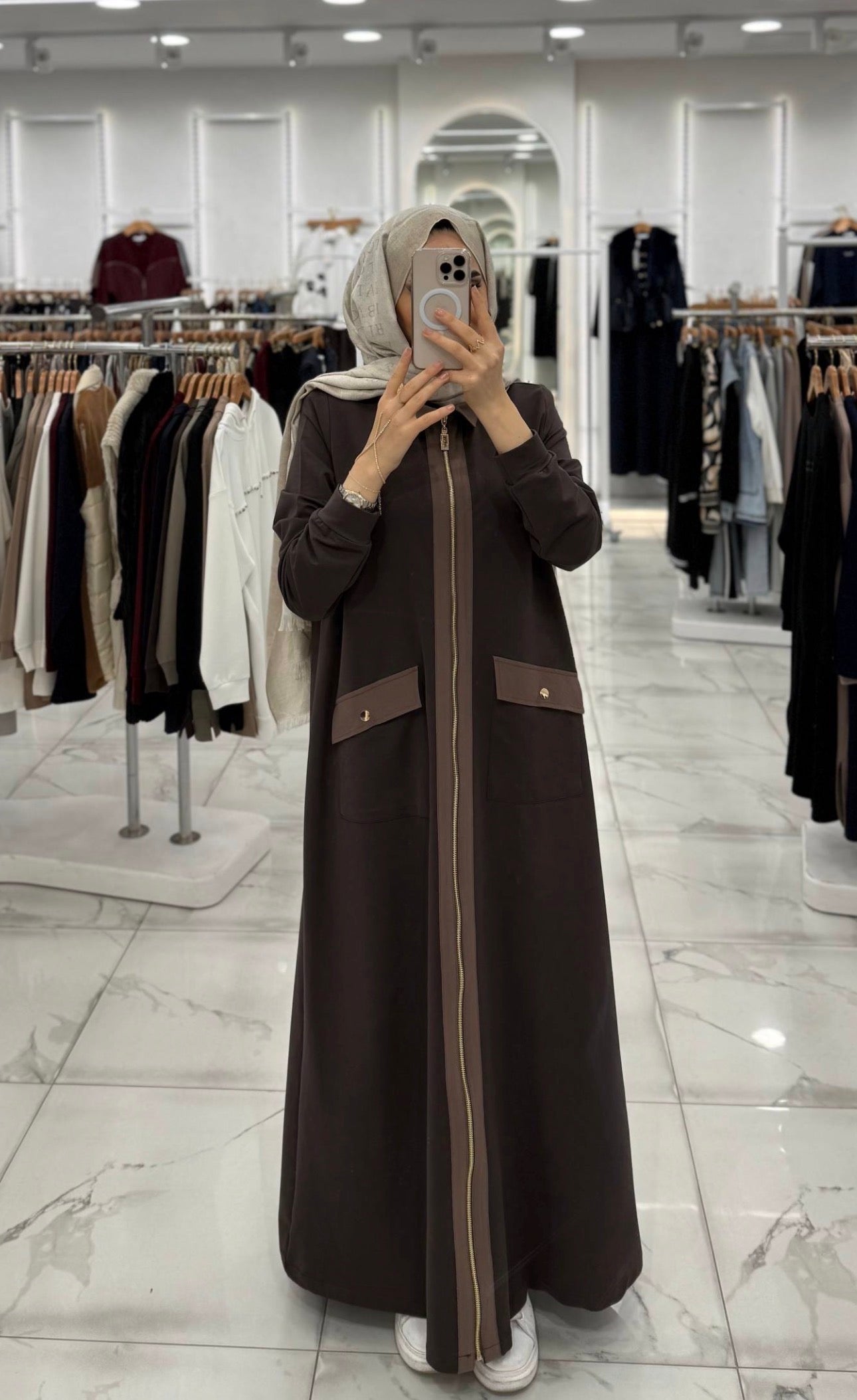 Zip-Up Cotton High-Quality Dress - Ramadan Vibes
