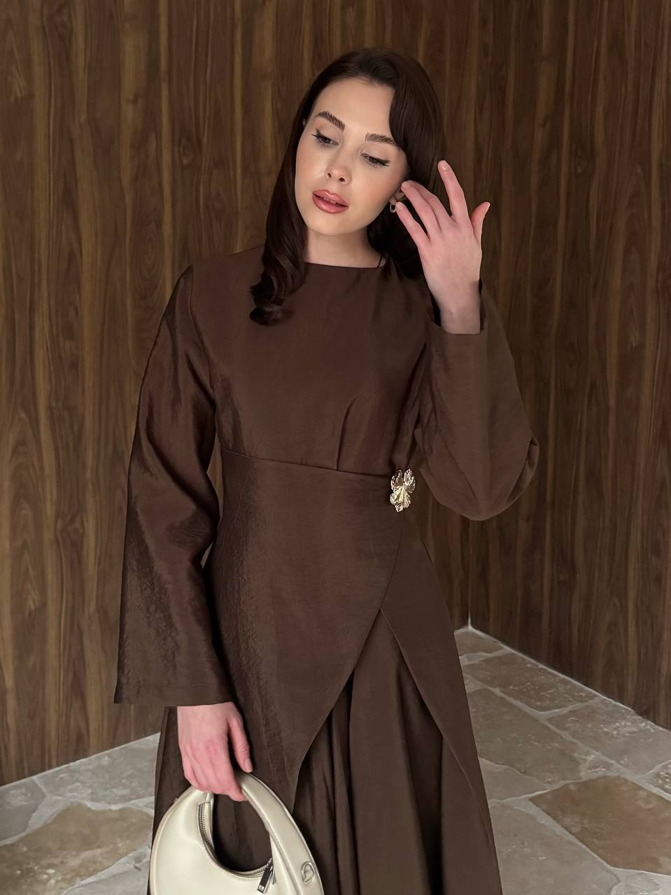 Grace Touch Luxe Dress with Golden Buckle