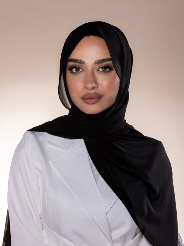 Black chiffon hijab