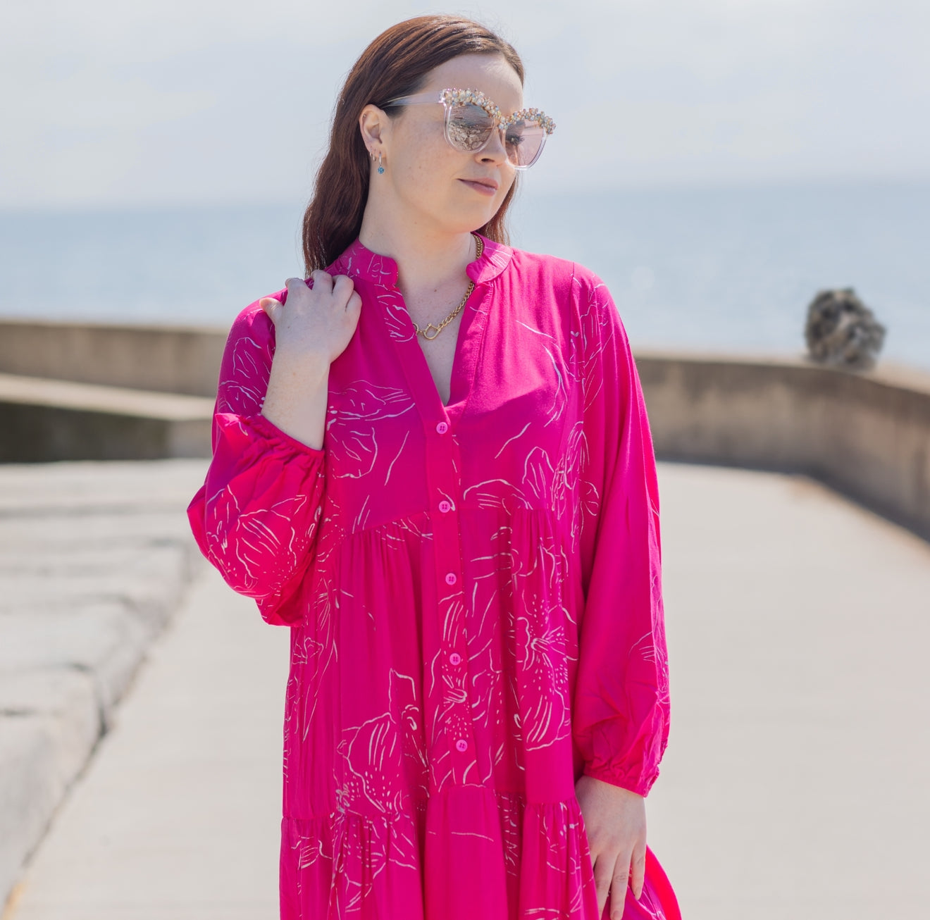 Fuchsia Glow Dress