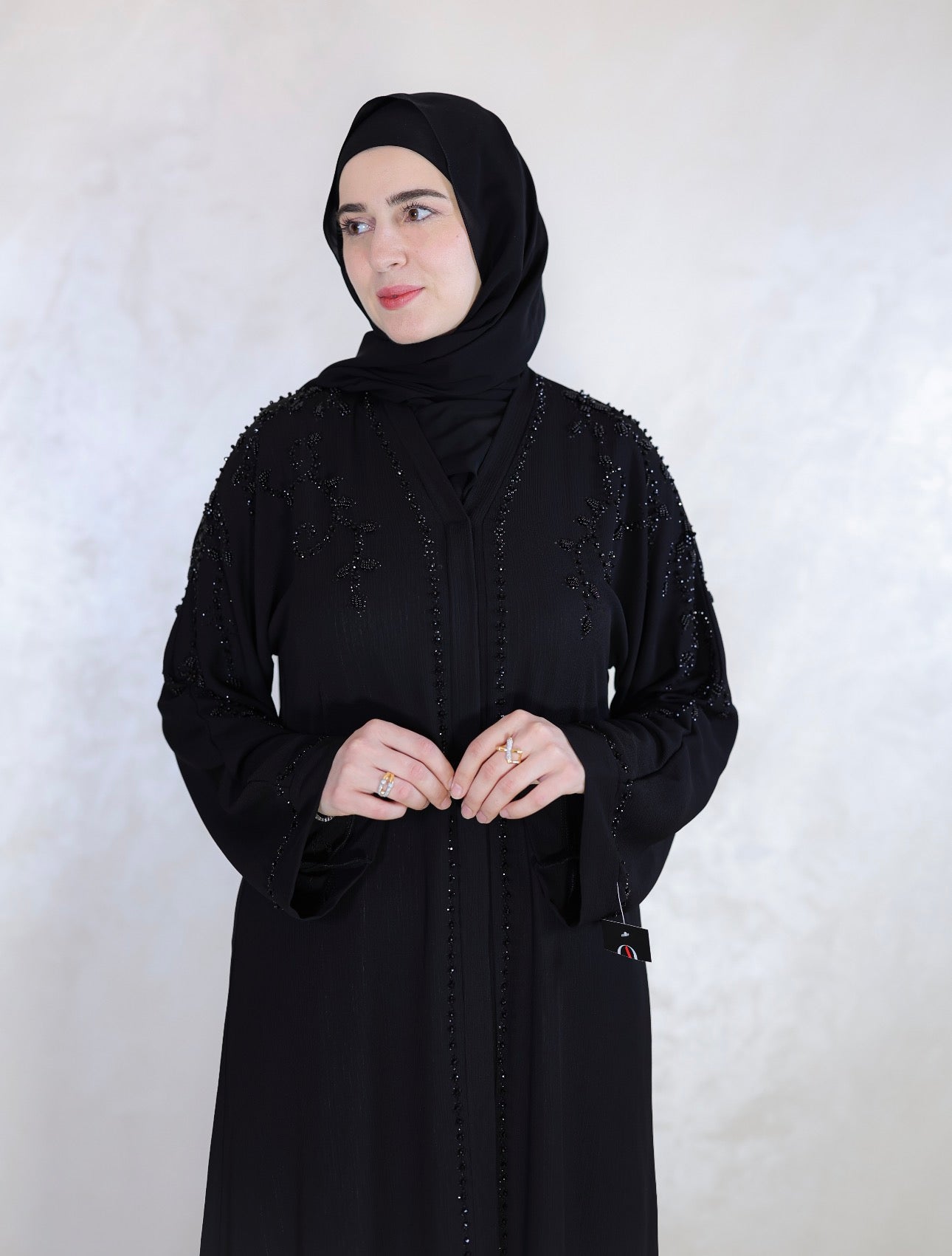 Luxuriously Embellished Abaya With Heavy Strass