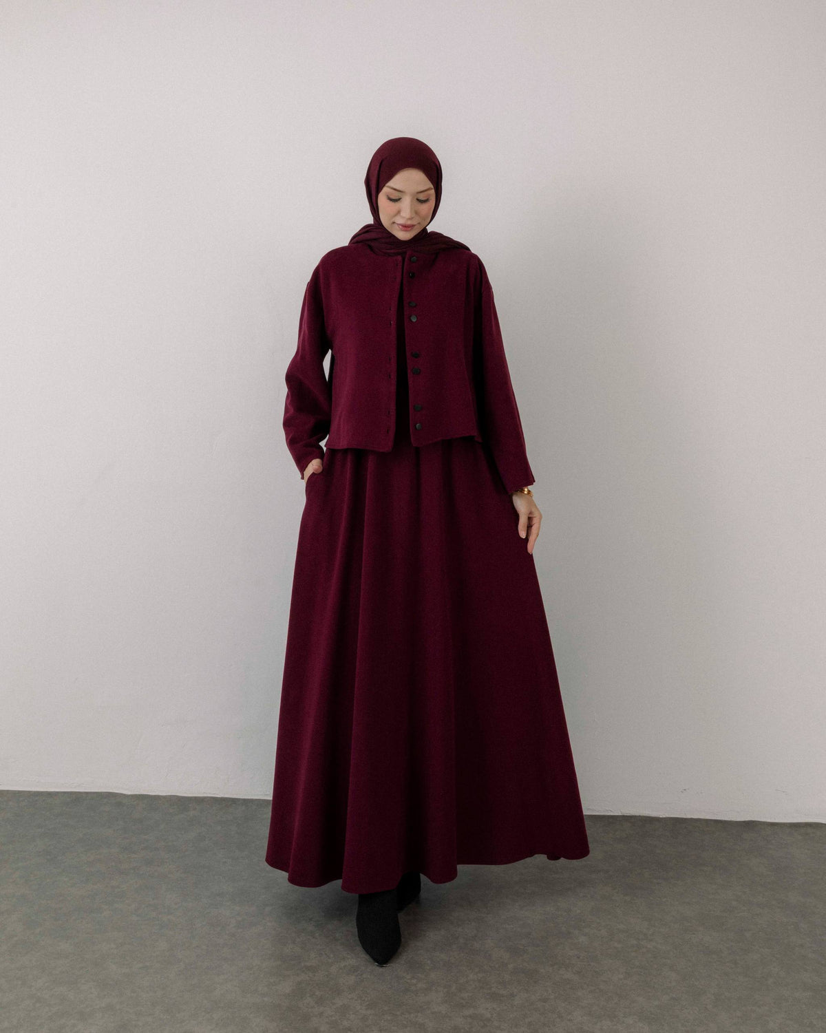 Luxury Corduroy Dress & Jacket Set
