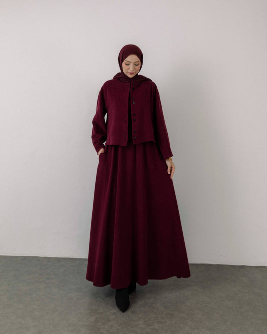 Luxury Corduroy Dress & Jacket Set