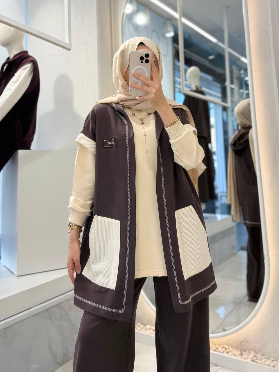 Longline Vest Co-ord Set (3-Piece)