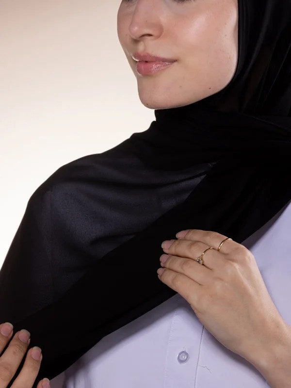 Black chiffon hijab