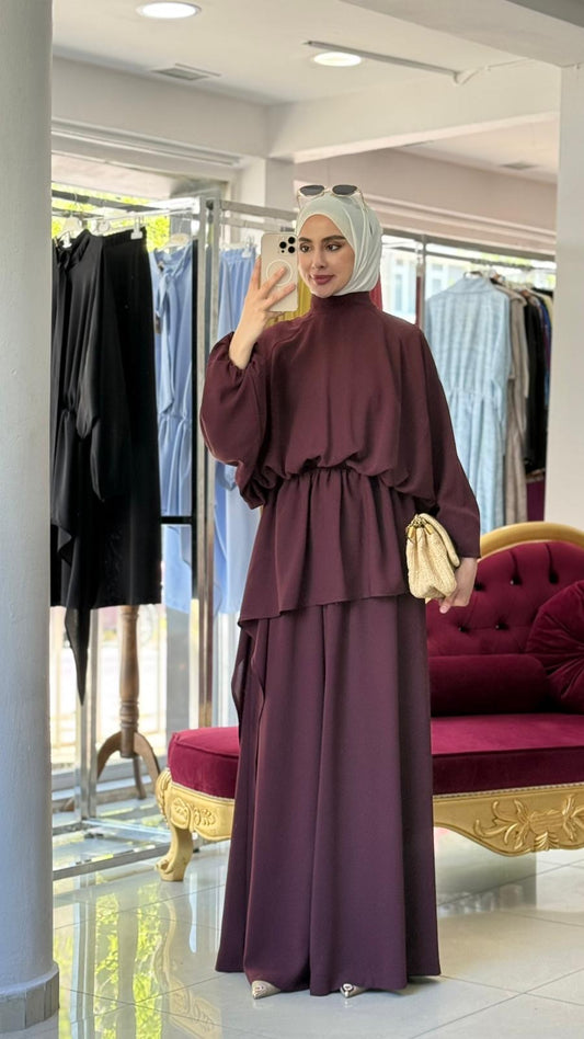 Serena Bow Elegant Bagi Pants Set