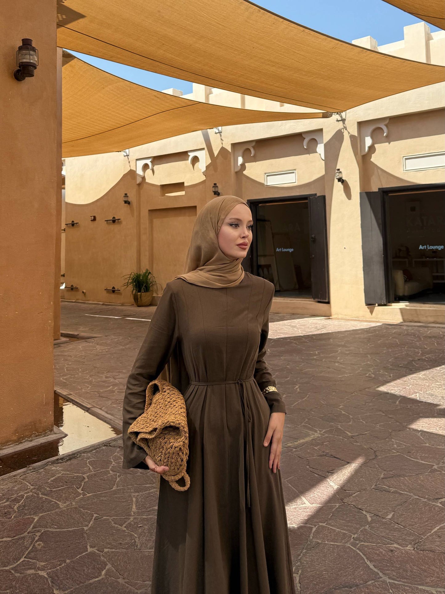 OliveGreen Kitten Summer Modest Set