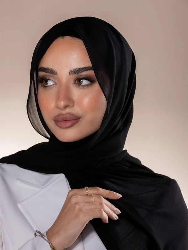 Black chiffon hijab