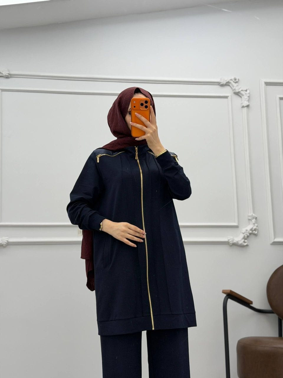Luxury Essential Zip-Up Modest Set