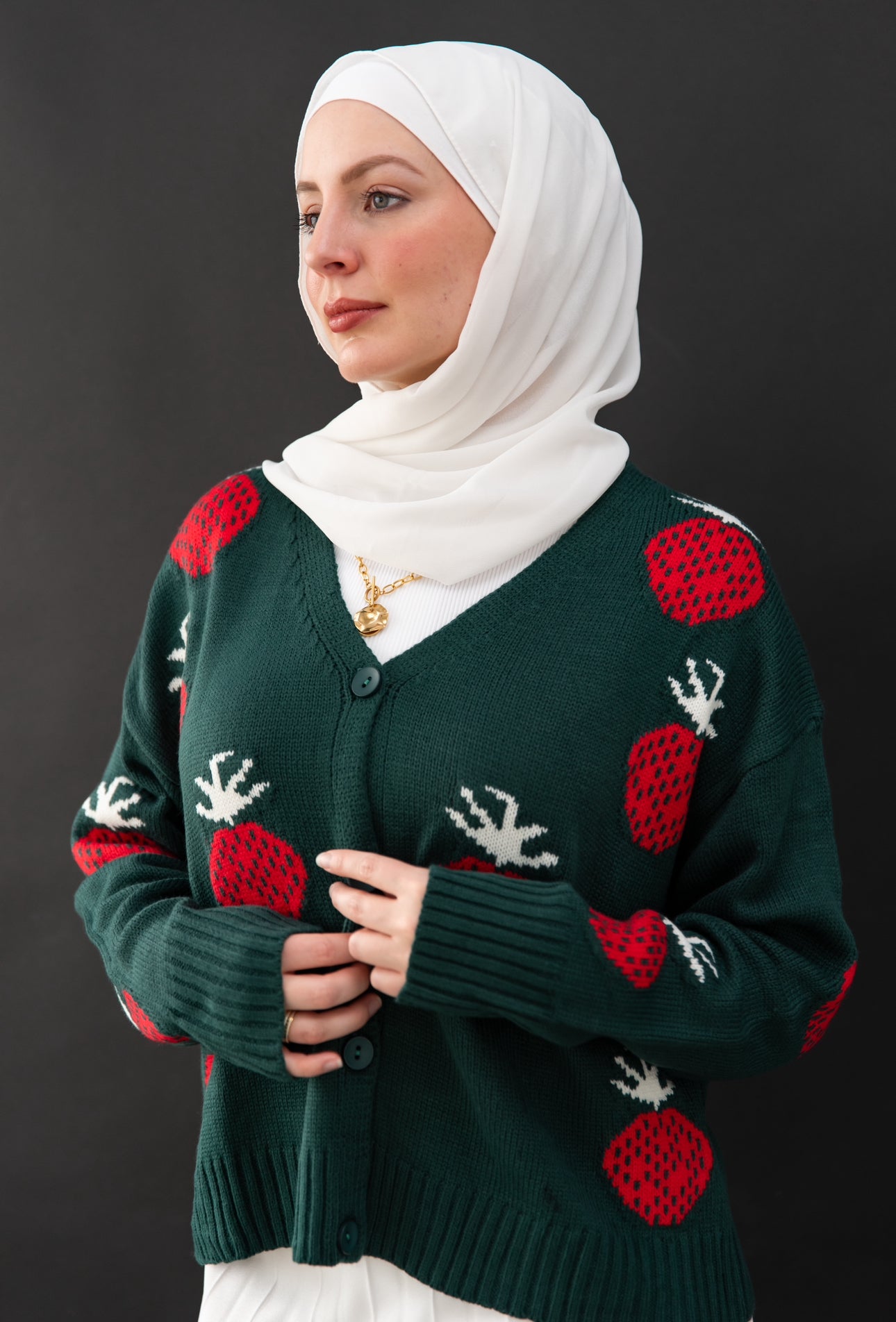 Strawberry Delight Knit Cardigan