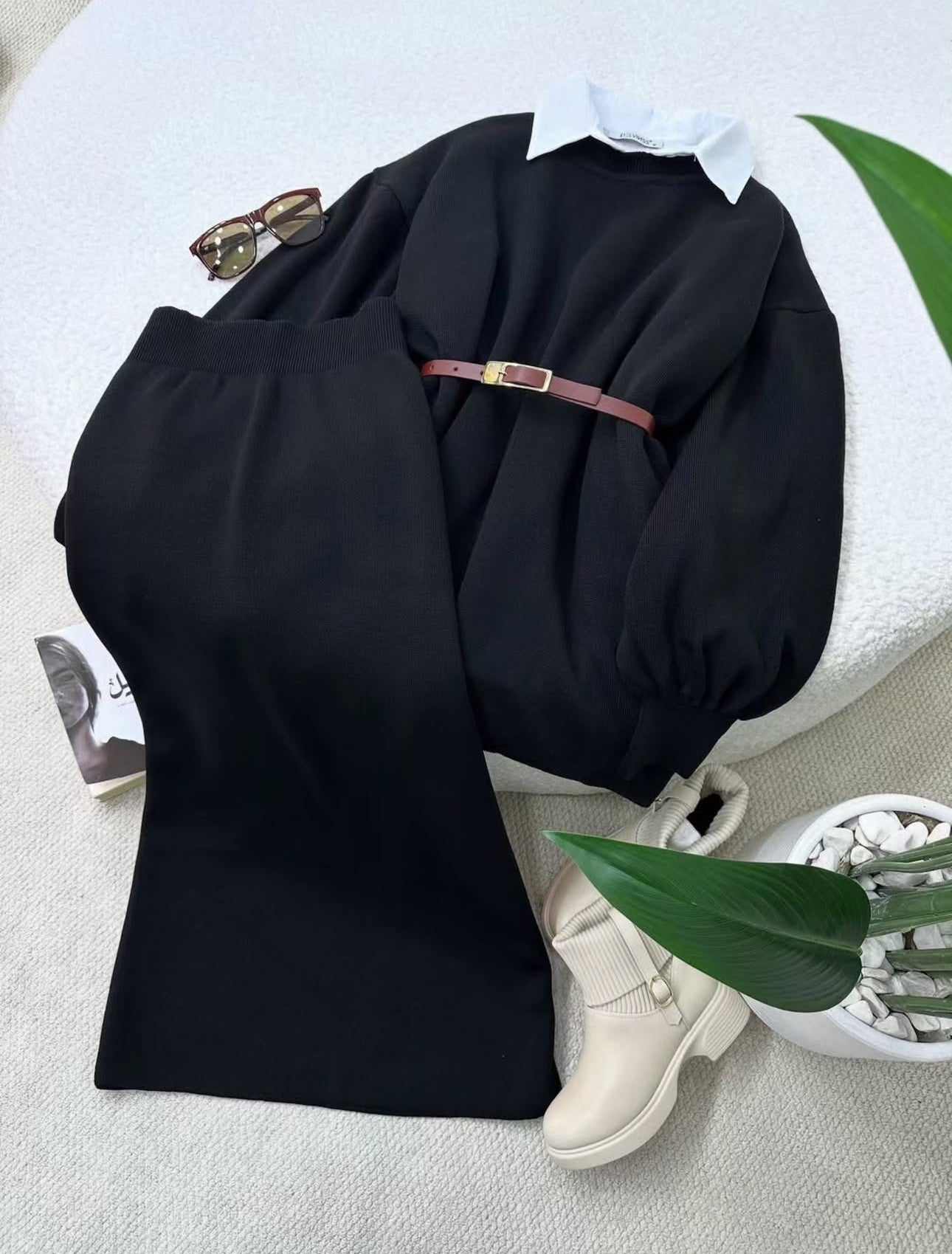 Daily Knit Skirt Set