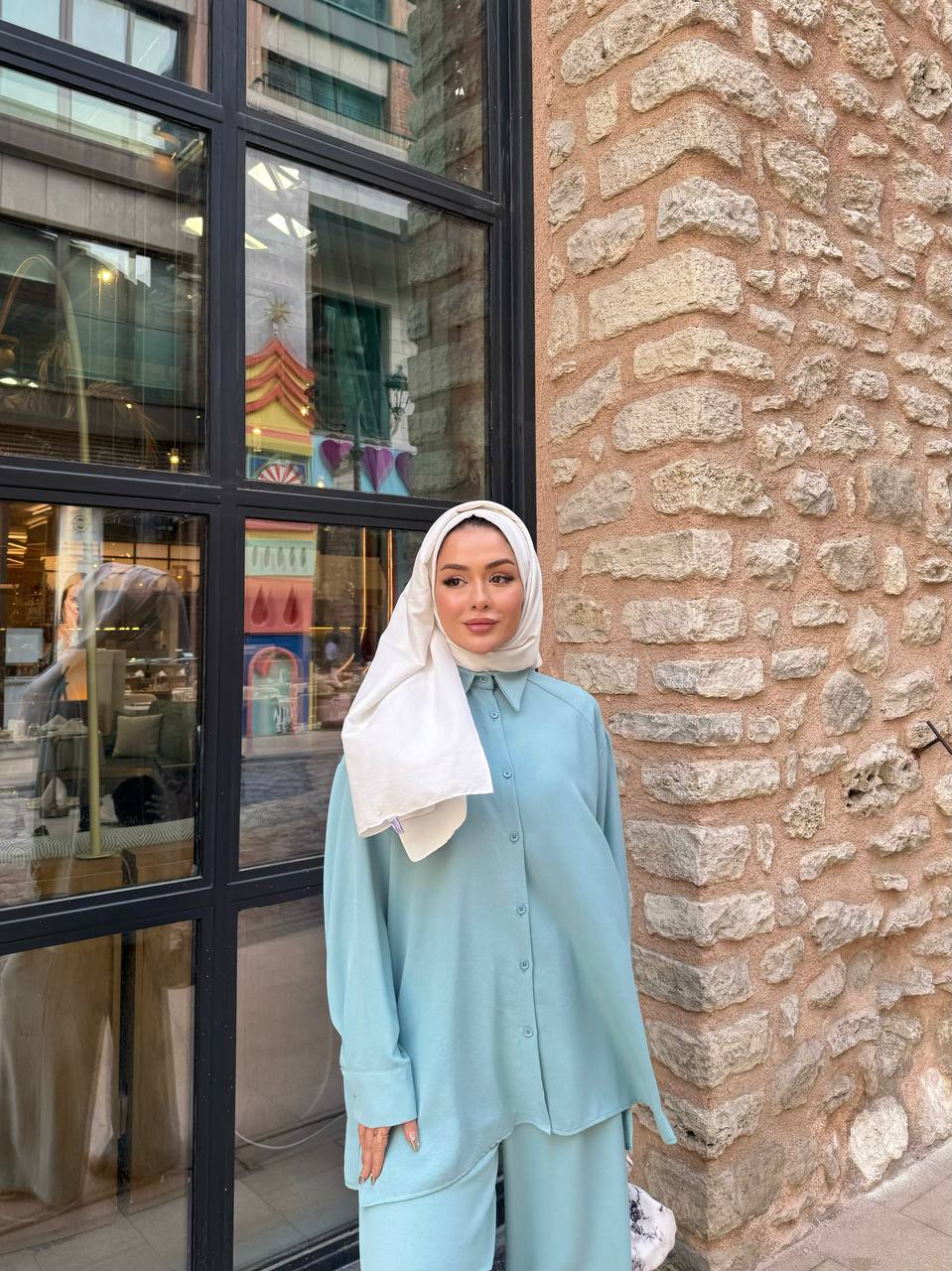Premium Cooling Crepe Buttoned Summer Set