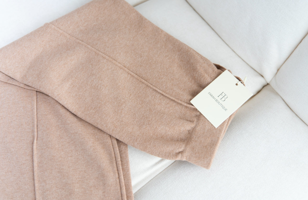 Chic Wide-Leg Knit Pants (FB) بنطلون كروشيه  واسع أنيق