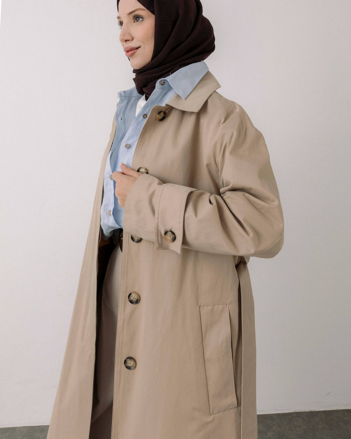 Timeless Classic Long Trench Coat