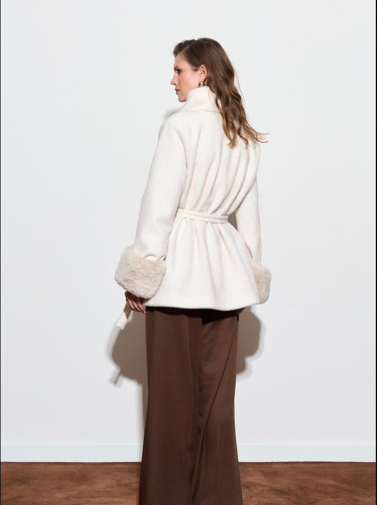 Elegant and luxurious fur jacket