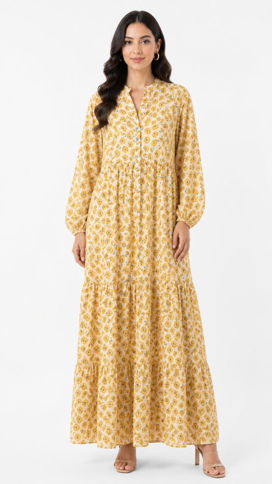 Flower Yellow Dress