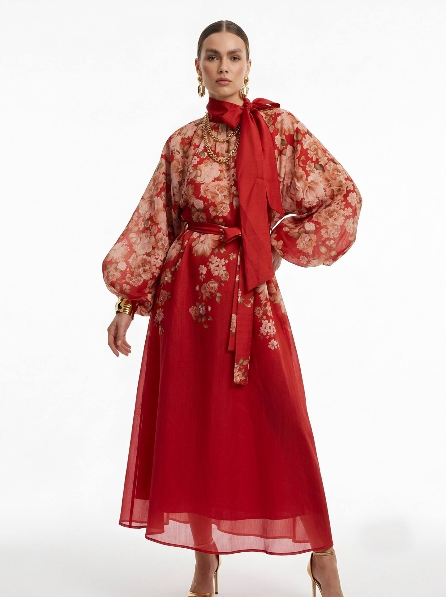 Scarlet Bloom Floral Dress