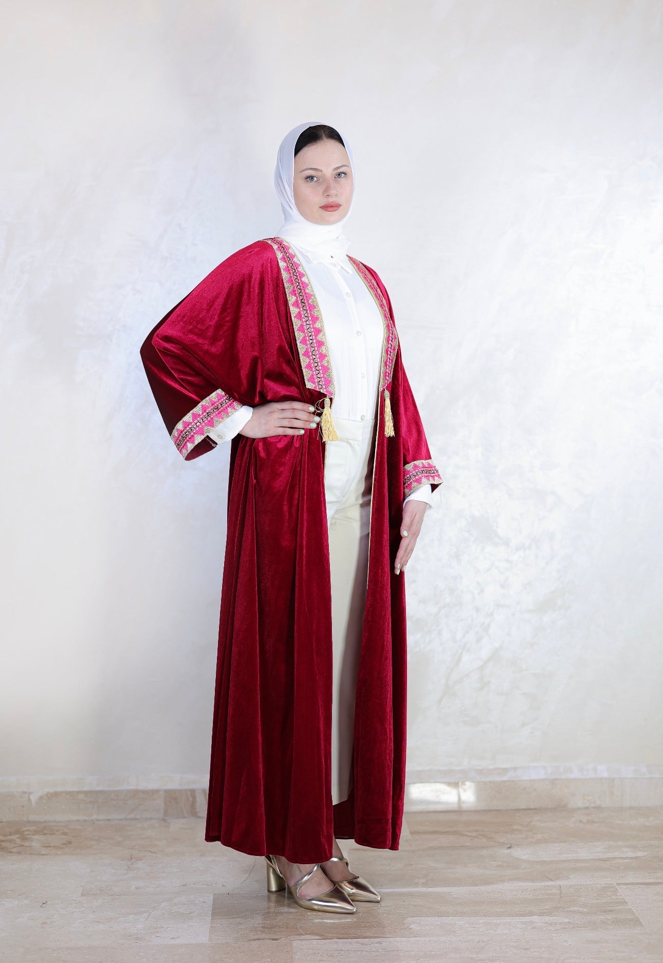 Velvet Crown Bisht - 2 Colures