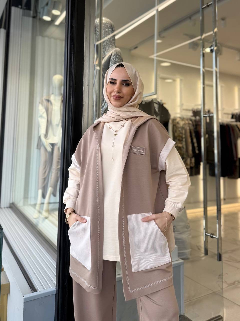 Longline Vest Co-ord Set (3-Piece)