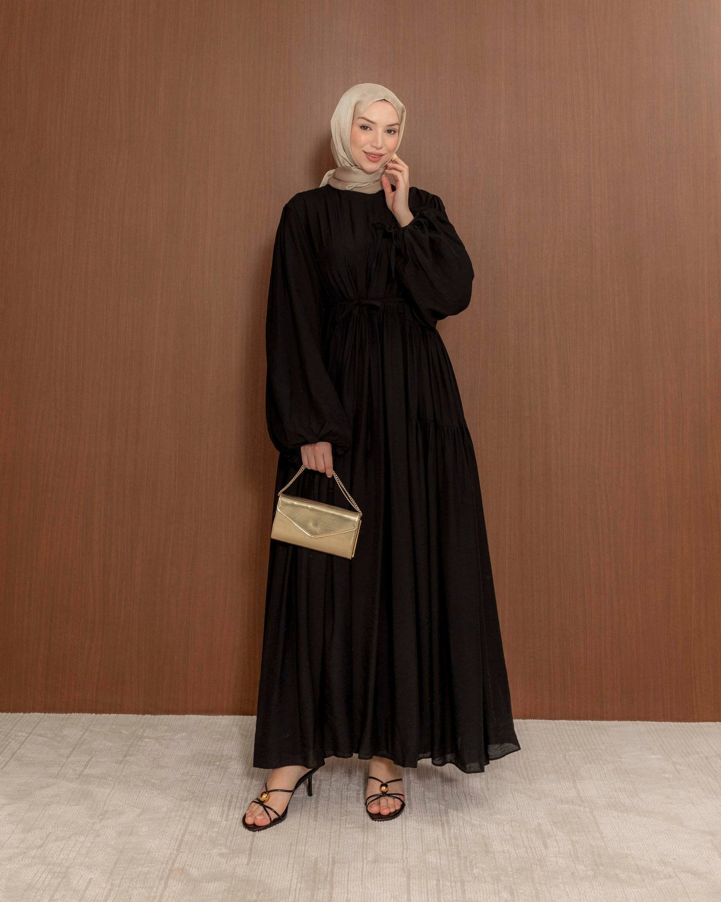 Midnight Grace Dress With Belt