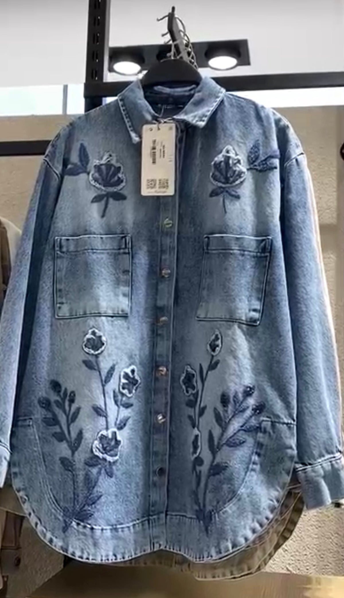 Floral Embroidered Denim Jacket
